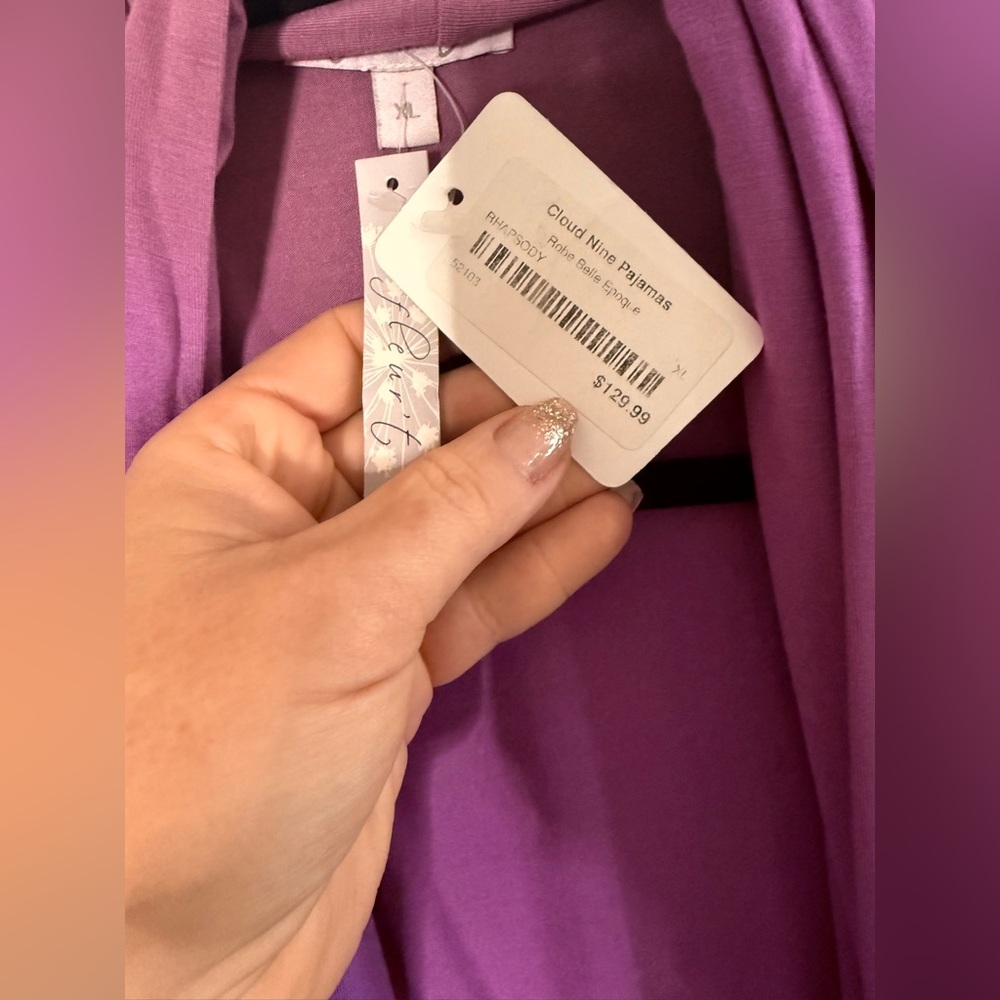 NWT Cloud Nine super soft robe with silk attached belt.